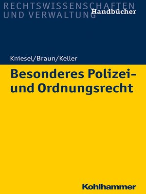cover image of Besonderes Polizei- und Ordnungsrecht